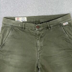 Franklin & Marshall Taylor Skinny Fit Stretch Men's 34 Olive Distressed Preppy